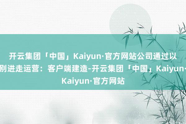 开云集团「中国」Kaiyun·官方网站公司通过以下居品类别进走运营：客户端建造-开云集团「中国」Kaiyun·官方网站