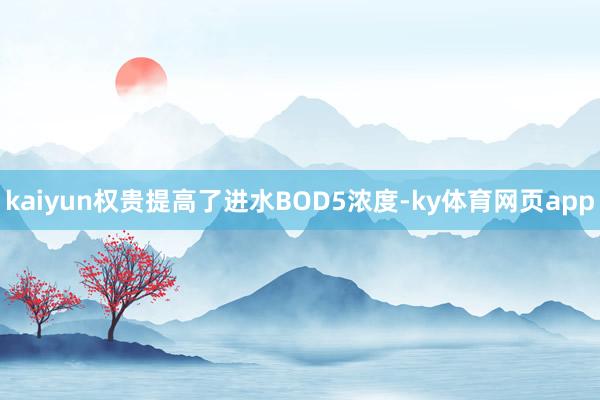 kaiyun权贵提高了进水BOD5浓度-ky体育网页app
