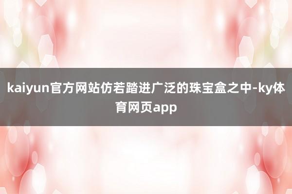 kaiyun官方网站仿若踏进广泛的珠宝盒之中-ky体育网页app